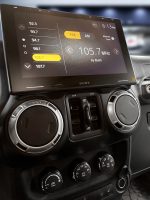 Custom radio mount for jeep wrangler